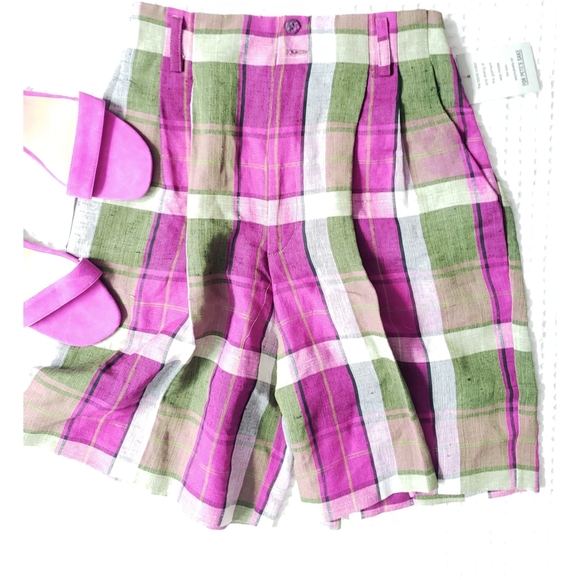 FOR Pete's Sake vintage pink double breasted short set M - Picture 2 of 8